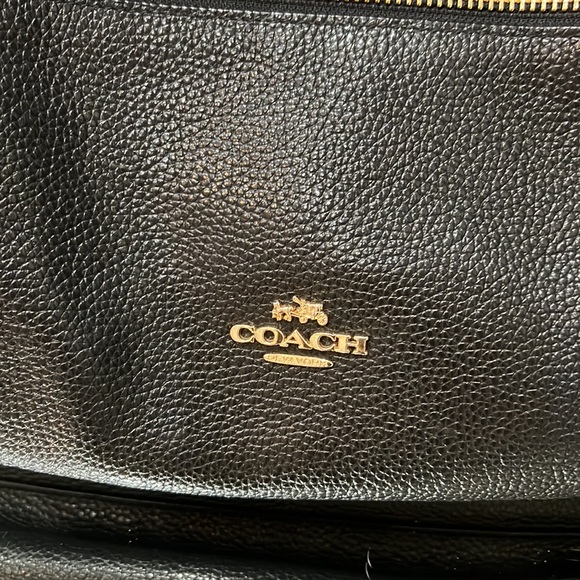 🔥SOLD🔥🖤Coach Black Pebbled Leather Charlie Backpack - Picture 5 of 8